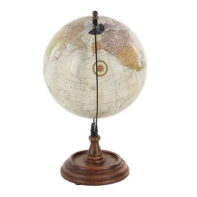 slide 2 of 7, Ridge Road Decor Vintage Style Globe, 14 in