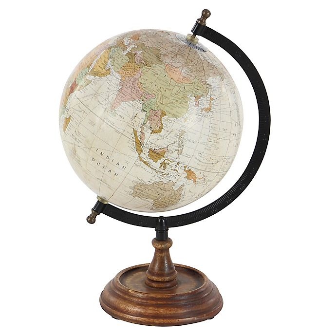 slide 5 of 7, Ridge Road Decor Vintage Style Globe, 14 in