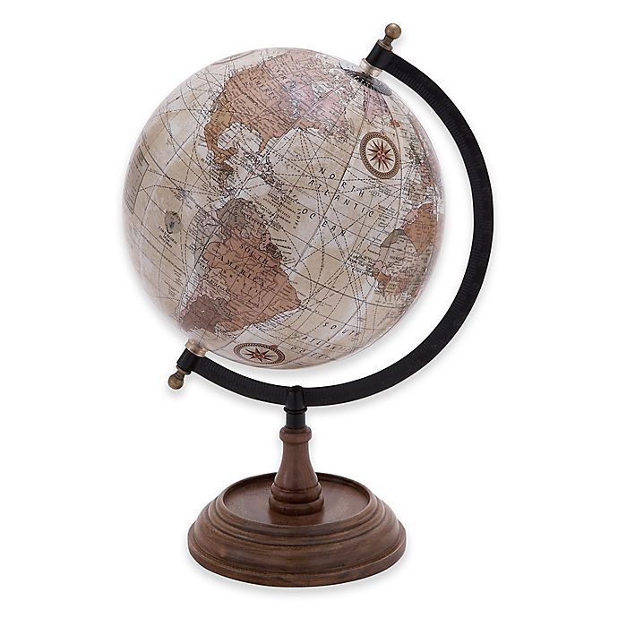 slide 1 of 7, Ridge Road Decor Vintage Style Globe, 14 in