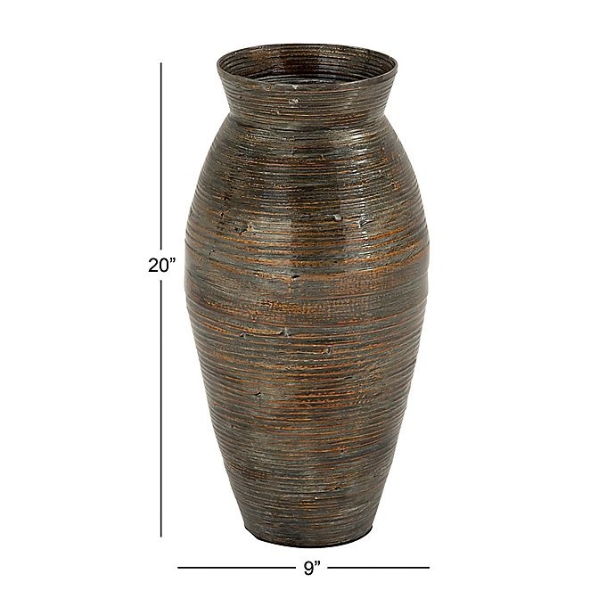 slide 5 of 5, Ridge Road Decor Bamboo Wood Urn Vase - Mocha, 1 ct