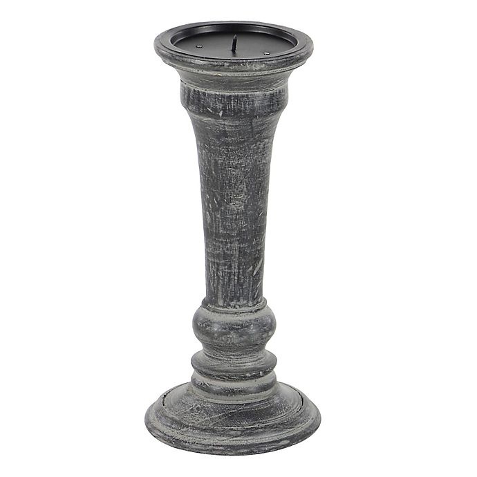 slide 2 of 7, Ridge Road Decor Rustic Wood Candle Holder Set - Espresso, 3 ct