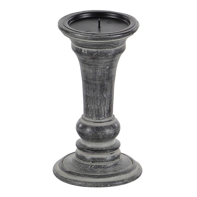 slide 3 of 7, Ridge Road Decor Rustic Wood Candle Holder Set - Espresso, 3 ct