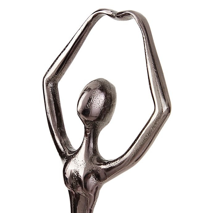 slide 3 of 3, Ridge Road Decor Dancers Sculpture on Marble Stands - Silver, 3 ct