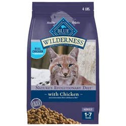 Blue Buffalo Wilderness High Protein Natural Adult Dry Cat Food Chicken Flavor - 4lbs
