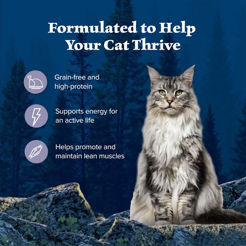 slide 4 of 10, Blue Buffalo Wilderness High Protein Grain Free Natural Adult Pate Wet Cat Food with Chicken Recipe - 5.5oz, 5.5 oz