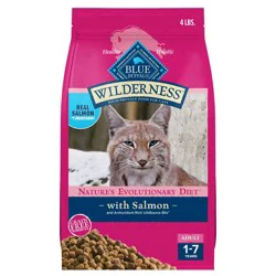 Blue Buffalo Wilderness High Protein Natural Adult Dry Cat Food with Salmon - 4lbs