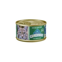 Blue Buffalo Wilderness High Protein Grain Free Natural Adult Pate Wet Cat Food with Duck Recipe - 3oz