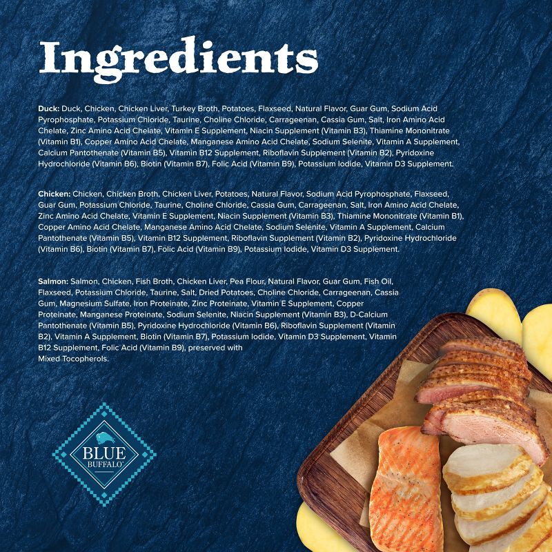 slide 5 of 11, Blue Buffalo Wilderness High Protein, Natural Adult Pate Wet Cat Food Variety Pack with Chicken, Salmon, Duck Flavor - 3oz/12ct, 12 ct; 3 oz