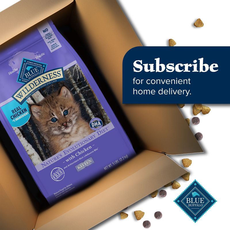 slide 11 of 11, Blue Buffalo Wilderness High Protein Natural Kitten Dry Cat Food with Chicken Flavor - 4lbs, 4 lb