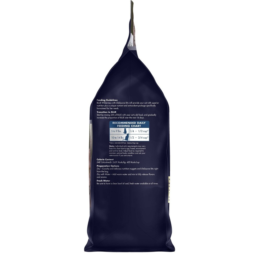 slide 5 of 6, Blue Buffalo Wilderness Grain Free with Chicken Mature Premium Senior Dry Cat Food, 4 lb