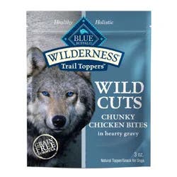Blue Buffalo Wilderness Trail Toppers Wild Cuts High Protein Natural Wet Dog Food with Chunky Chicken Bites in Hearty Gravy - 3oz