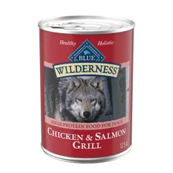 Blue Buffalo Wilderness High Protein Natural Adult Wet Dog Food with Salmon & Chicken Grill - 12.5oz