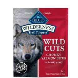Blue Buffalo Wilderness Trail Toppers Wild Cuts High Protein Natural Wet Dog Food Chunky Salmon Bites in Hearty Gravy - 3oz