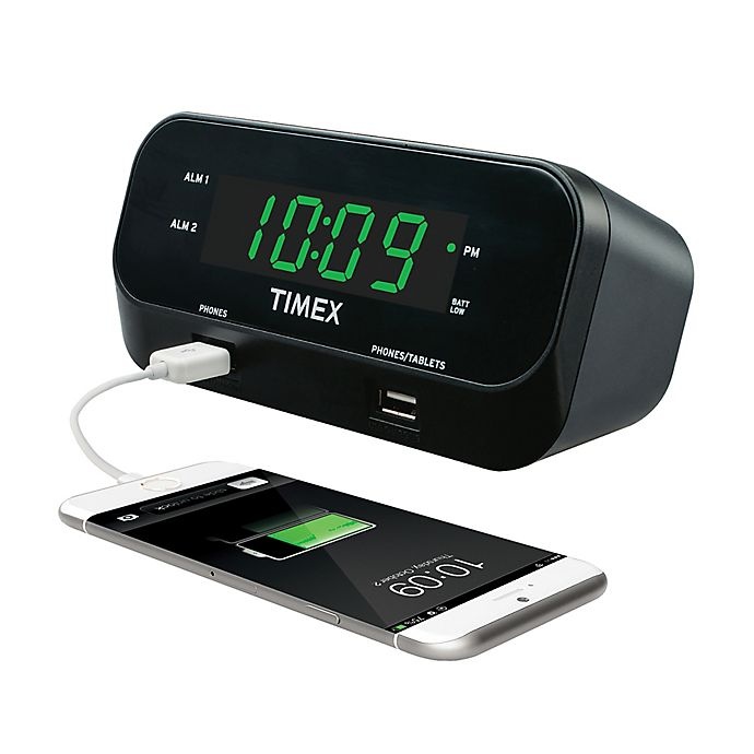 slide 2 of 4, iHome Timex RediSet Dual Alarm Clock with Dual USB Charging Ports, 1 ct