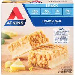 Atkins Bar, Lemon, Gluten Free