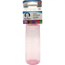 Gerber Colored Latex Baby Bottle Med Flow 9 Oz
