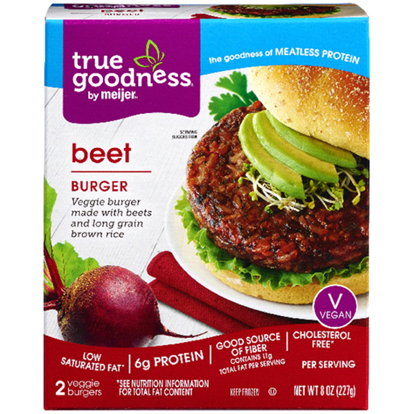 slide 1 of 1, True Goodness Beet Burger, 8 oz