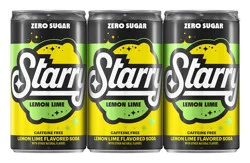 Starry Zero Sugar Lemon Lime Soda, Caffeine Free, Mini Cans