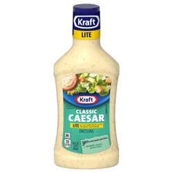Kraft Lite Classic Caesar Dressing, 16 fl oz Bottle