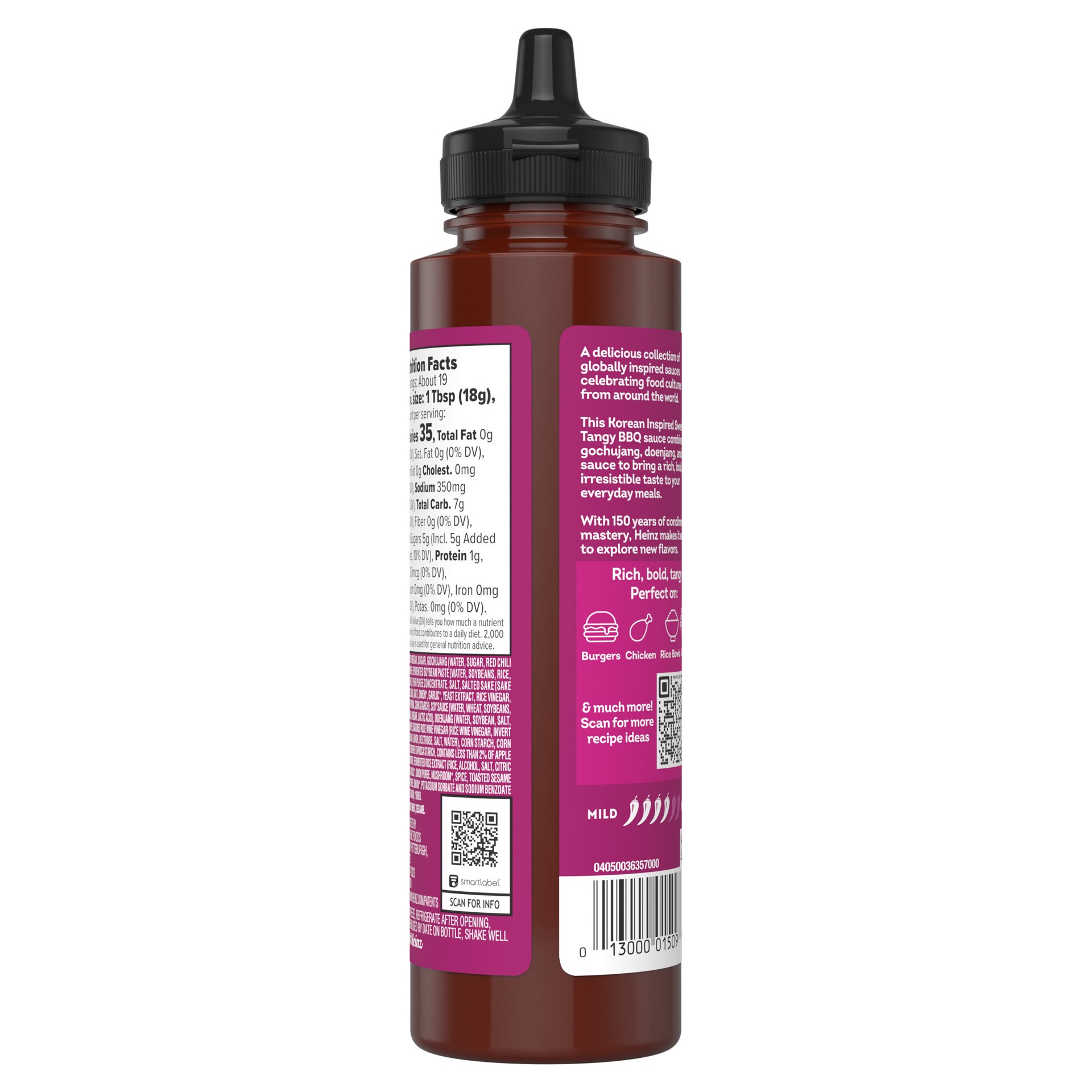 slide 5 of 5, Heinz Korean Swt N Tangy Bbq, 10 oz