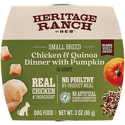 Heritage Ranch by H E B Chicken Quinoa Dinner Wet Dog Food 3 oz