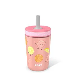 Zak! Designs Antimicrobial Stainless Steel Double Wall Straw + Tumbler