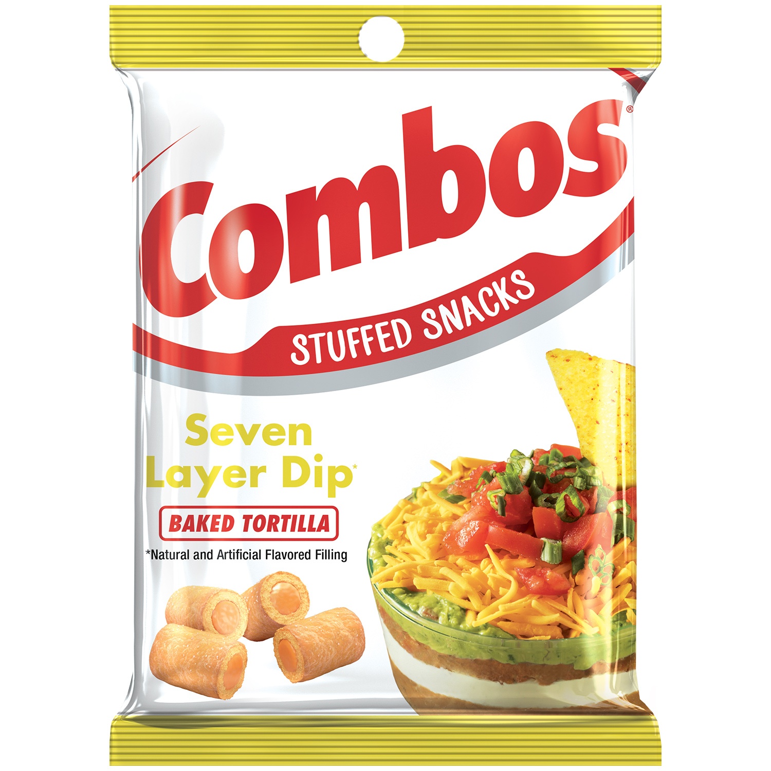slide 1 of 2, COMBOS 7 Layer Dip Tortilla Baked Snacks, 6.3 oz
