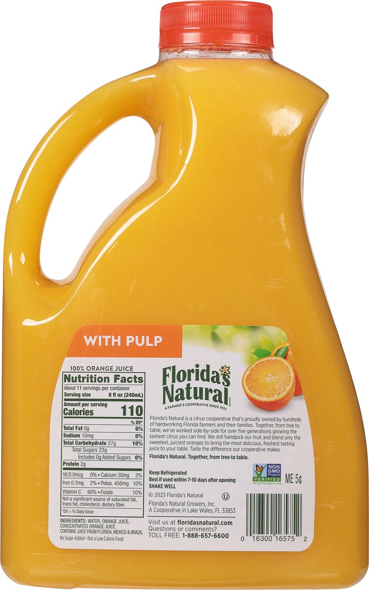 slide 9 of 9, Florida's Natural® orange juice, some pulp - 89 oz, 89 oz