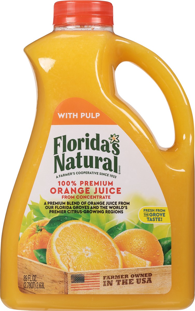 slide 4 of 9, Florida's Natural® orange juice, some pulp - 89 oz, 89 oz