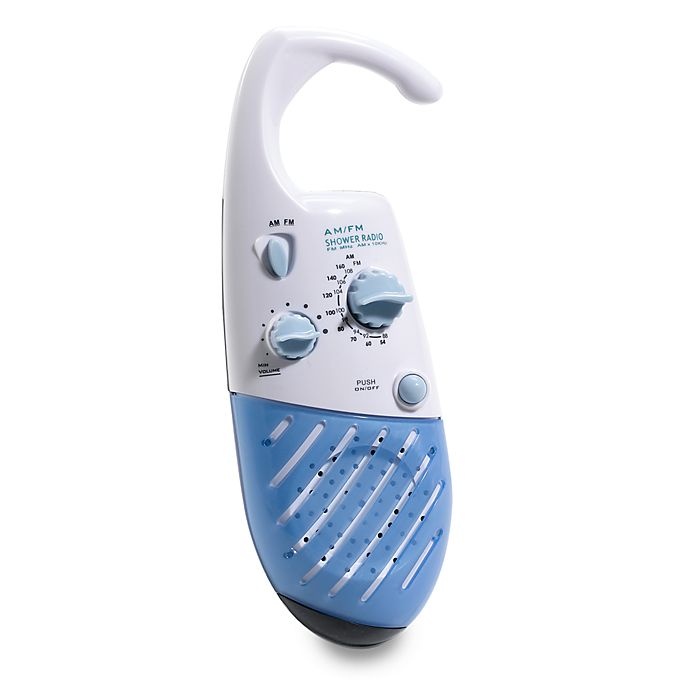 slide 1 of 1, Conair Hang On Shower Radio - Blue, 1 ct