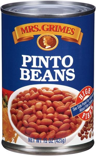 slide 1 of 1, Mrs. Grimes Pinto Beans 15.5 oz, 15.5 oz
