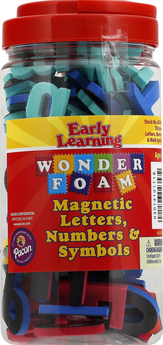 slide 4 of 10, Wonder Foam Magnetic, Early Learning Letters, Numbers & Symbols 130 ea, 130 ct