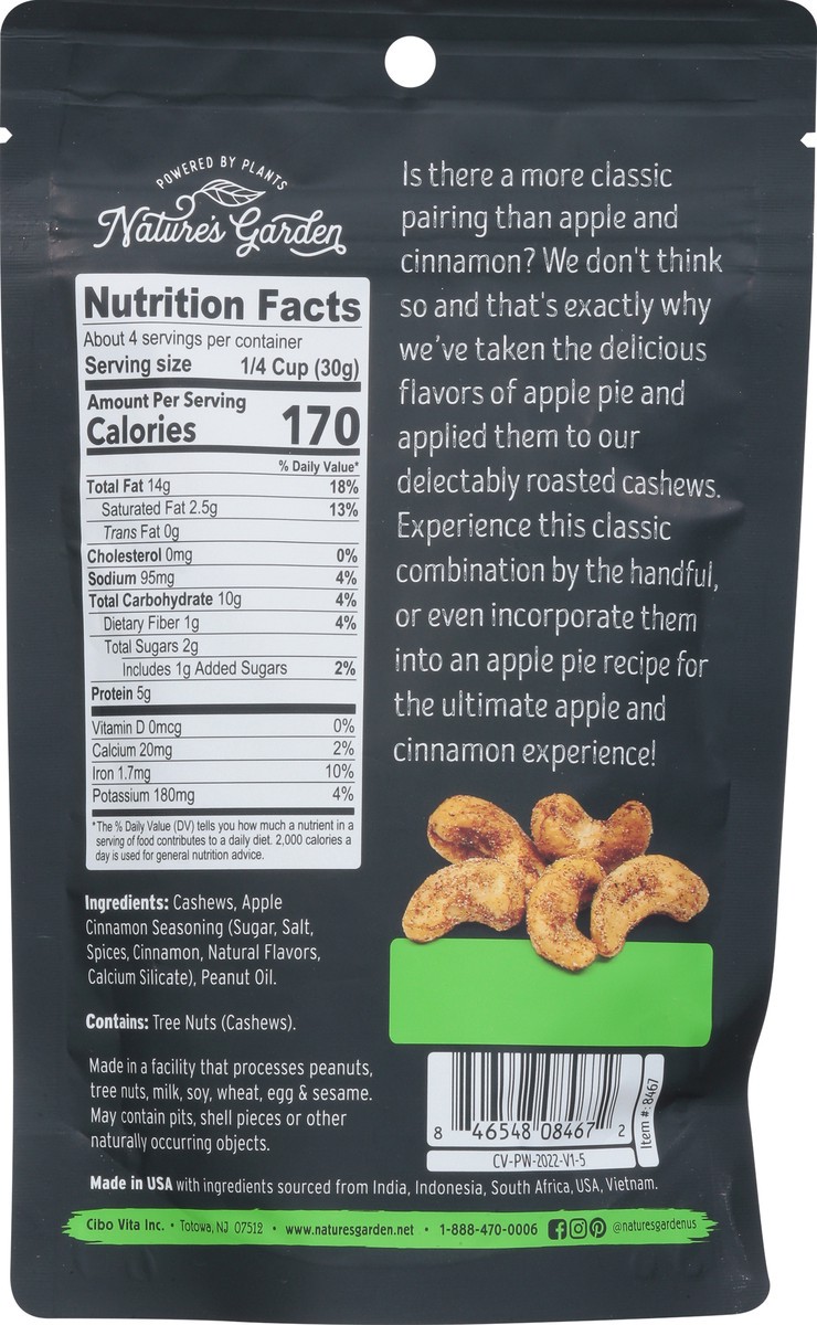 slide 5 of 9, Nature's Garden Apple Cinnamon Cashews 4 oz, 4 oz