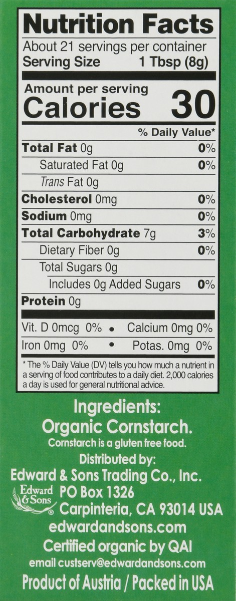 slide 3 of 9, Let's Do Organic Cornstarch 6 oz Box, 6 oz