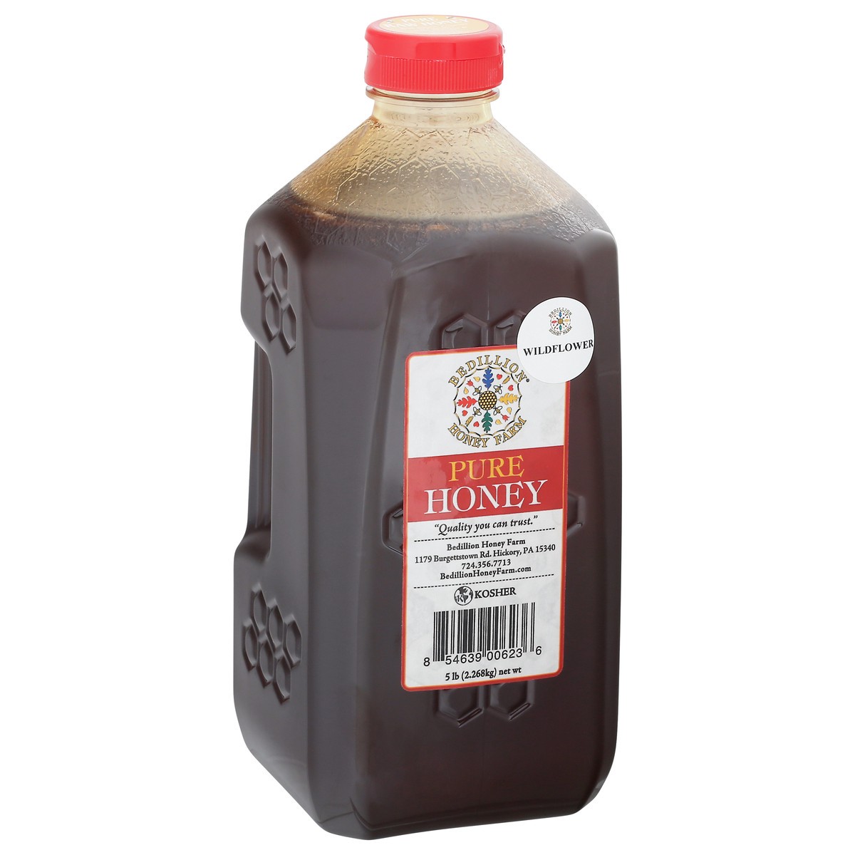 slide 11 of 12, Bedillion Honey Farm Wildflower Pure Honey 5 lb, 5 lb