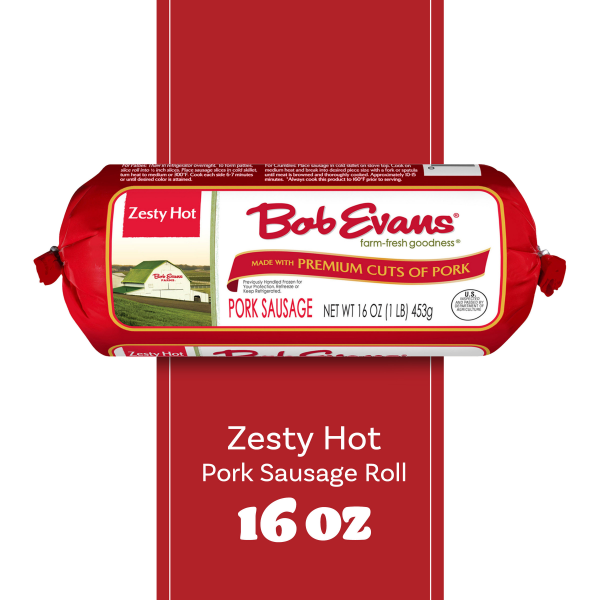 slide 20 of 29, Bob Evans Zesty Hot Pork Sausage Roll,16 oz, 16 oz