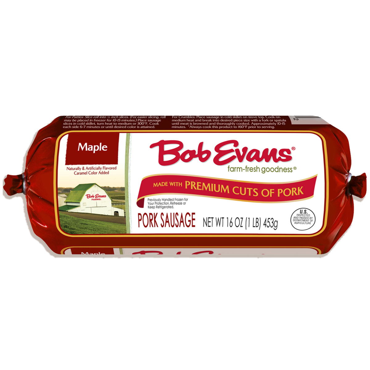 slide 1 of 25, Bob Evans Maple Pork Sausage Roll, 16 oz