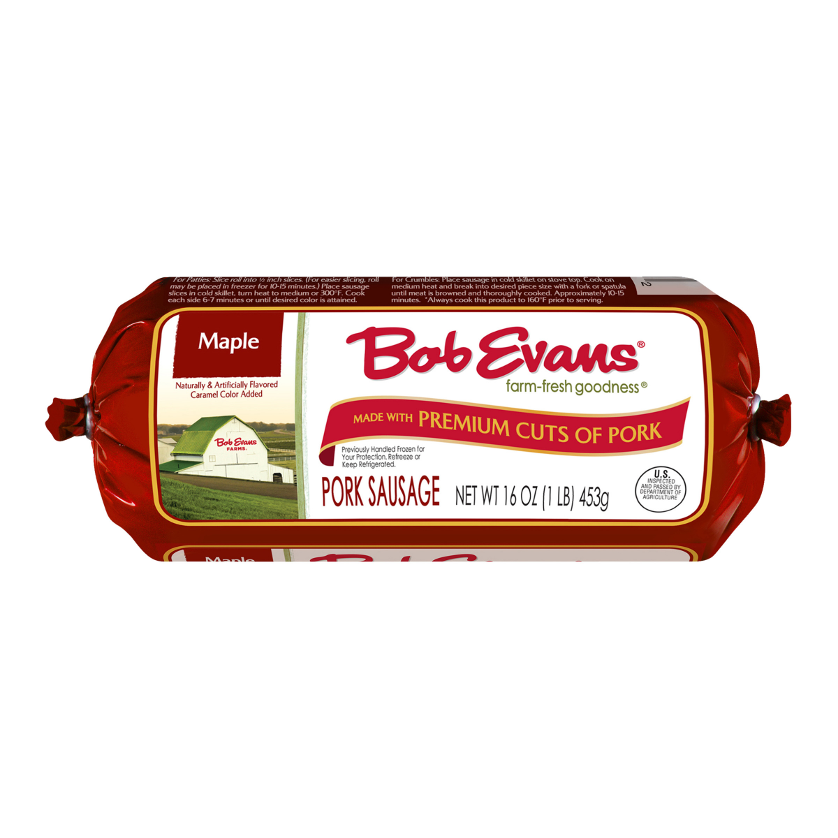 slide 1 of 29, Bob Evans Maple Roll Pork Sausage, 16 oz, 16 oz