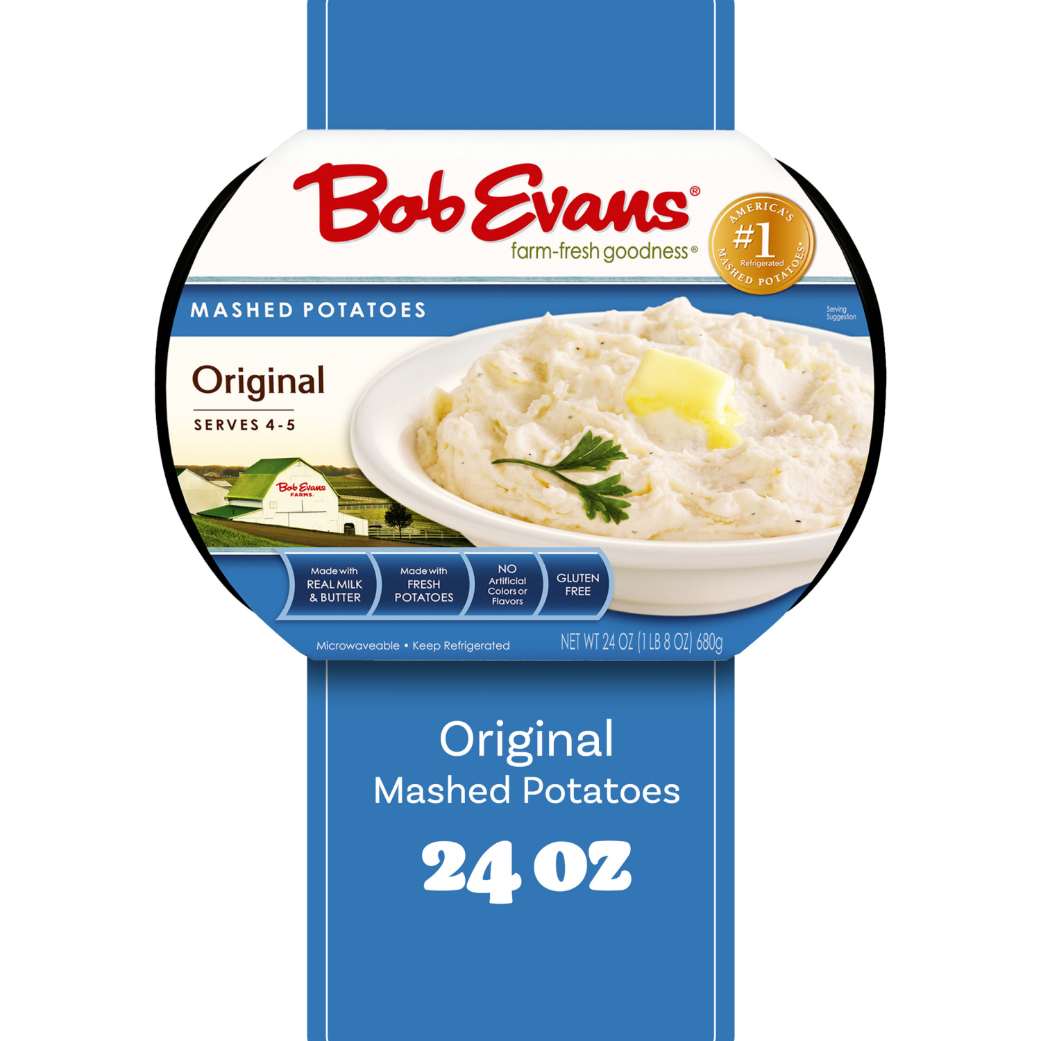 slide 6 of 8, Bob Evans Farm-Fresh Goodness Original Mashed Potatoes 24 oz, 24 oz