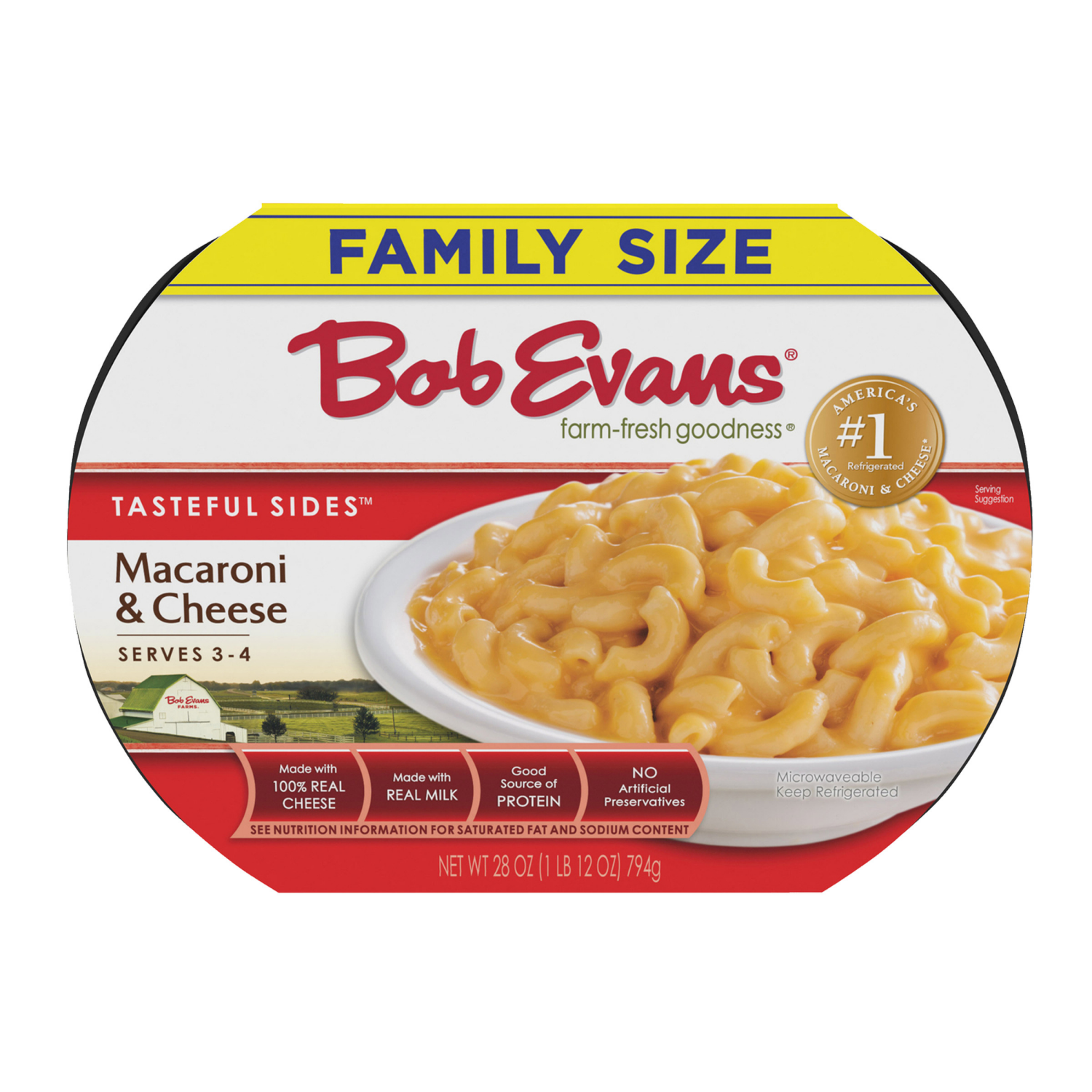 slide 1 of 8, Bob Evans Family Size Macaroni and Cheese, 28 oz