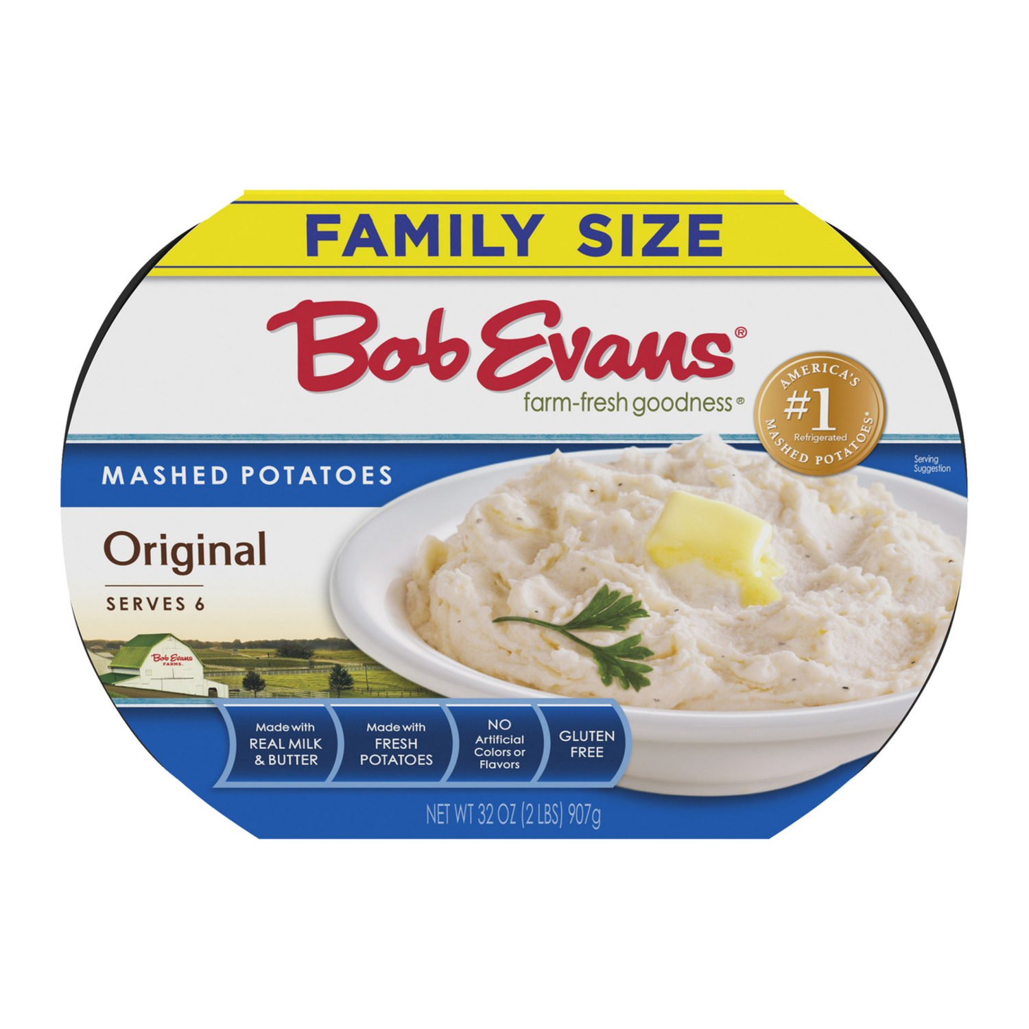slide 1 of 8, Bob Evans Original Mashed Potatoes Family Size, 32 oz