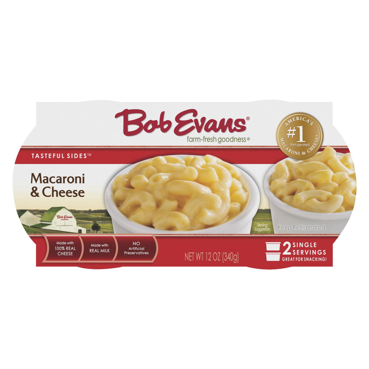 slide 1 of 8, Bob Evans Single Serve Macaroni & Cheese, 12 Oz, 2 Ct, 2 ct; 12 oz