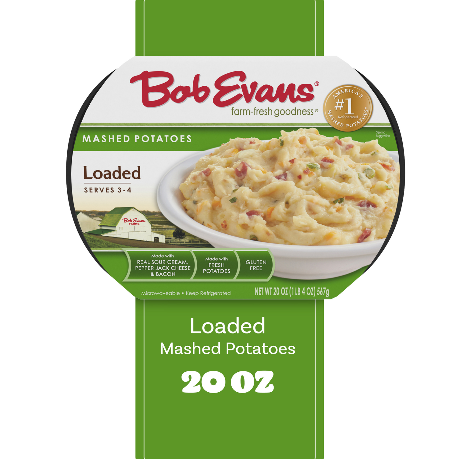 slide 6 of 8, Bob Evans Loaded Mashed Potatoes, 20 oz