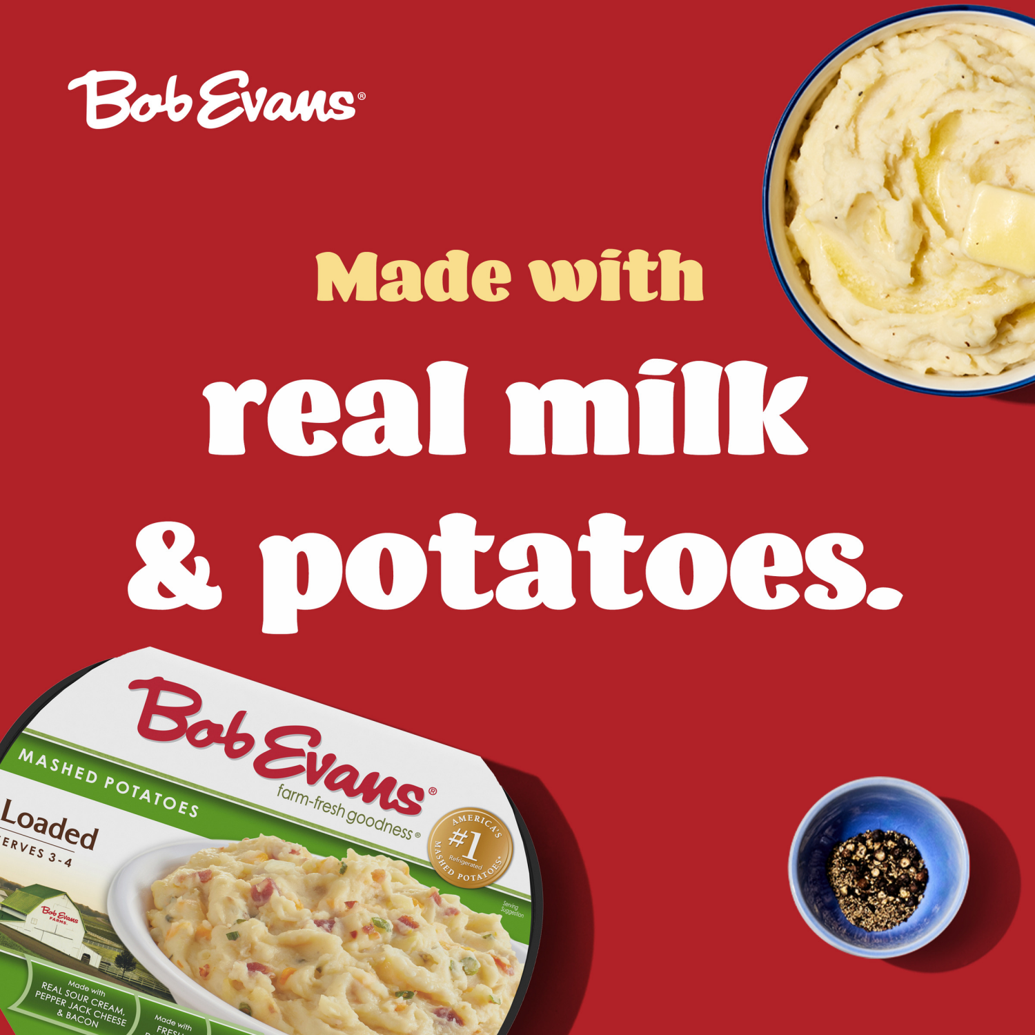 slide 7 of 8, Bob Evans Loaded Mashed Potatoes, 20 oz