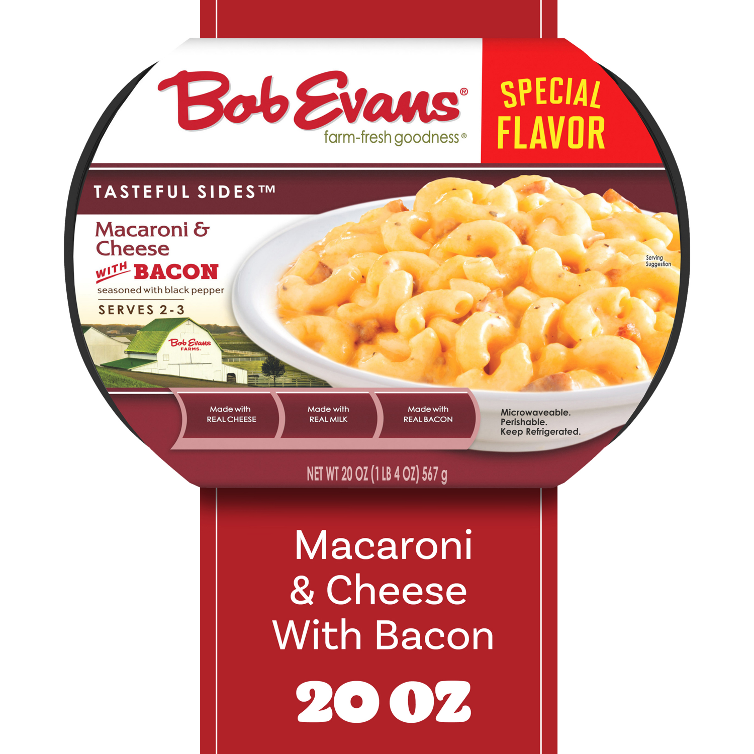 slide 6 of 8, Bob Evans Tasteful Sides Special Flavor with Bacon Macaroni & Cheese 20 oz, 20 oz