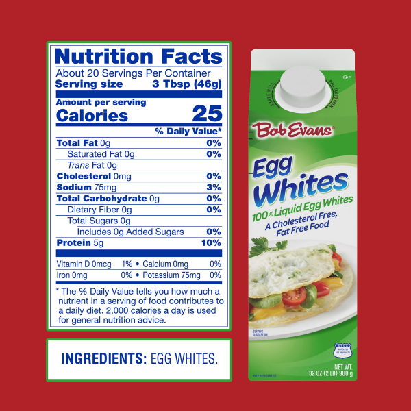 slide 18 of 29, Bob Evans Egg Whites 32 oz, 32 oz