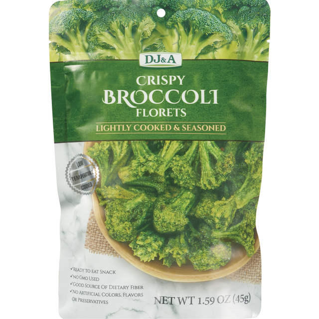 slide 1 of 1, Dj&a Broccoli Florets Crispy - 2.3 OZ, 1 ct