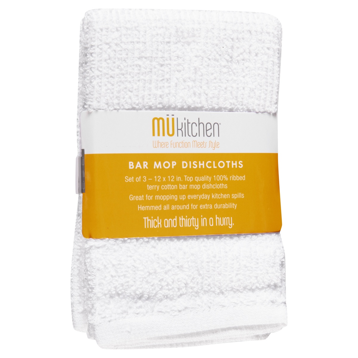 slide 5 of 9, MÜkitchen Bar Mop Dishcloths 3 ea, 3 ct