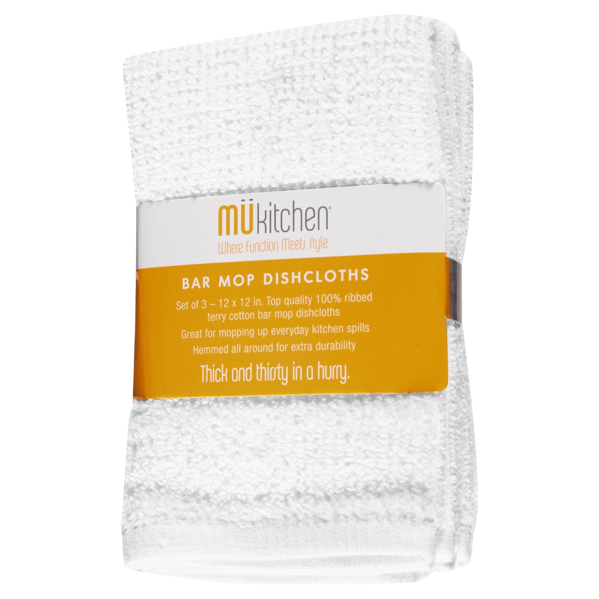 slide 7 of 9, MÜkitchen Bar Mop Dishcloths 3 ea, 3 ct
