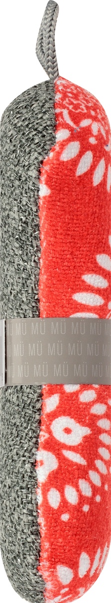 slide 4 of 9, MUkitchen Medallion Red Double-Duty Scrub Sponge 1 ea, 1 ct